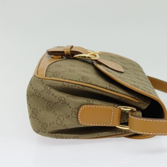 GUCCI GG Canvas Shoulder Bag Beige Gold - Picture 5 of 12